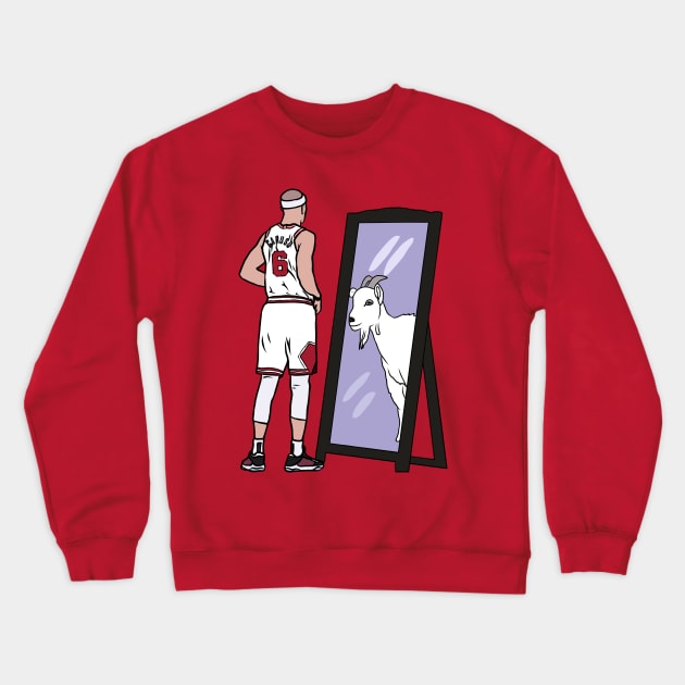 Alex Caruso Mirror GOAT (Chicago) Crewneck Sweatshirt by rattraptees